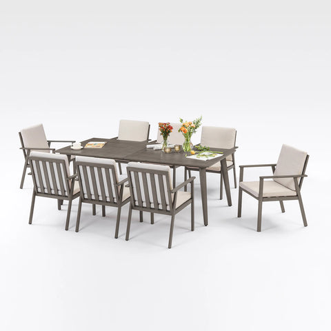 SeeHill 9-Piece Patio Dining Set with Umbrella Hole