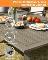 SeeHill 9-Piece Patio Dining Set with Umbrella Hole