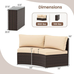 5 Pieces Patio Furniture Set
