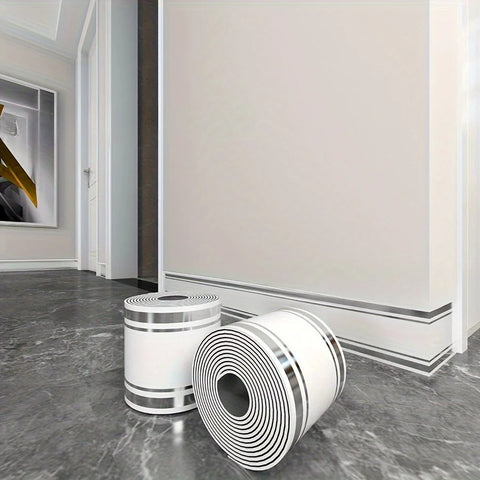Self-Adhesive Roll-Up Skirting Board – Waterproof Wall Protection Trim