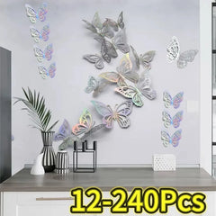 3D Decorative Butterfly Stickers Set (12–240pcs) – DIY Gift & Wall Decor