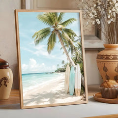 Summer Beach Ocean Canvas Poster – Sea Calligraphy Wall Art