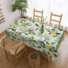 Lemon Print Tablecloth – Fresh & Simple Round/Rectangular Design