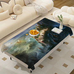Waterproof Anti-Stain Rectangular Tablecloth – L-Lords Game Rings Design
