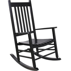 Homfa Wooden Rocking Chair for Porch, Bedroom & Balcony