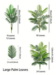 Large Artificial Areca Palm Plant in Pot – Faux Tropical Floor Decor