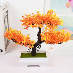 Artificial Bonsai Tree in Pot – Small Fake Plant for Home Decor