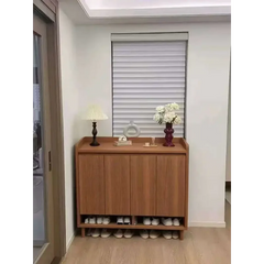 Multi-Function Pine Wood Shoe Cabinet with Entryway Storage