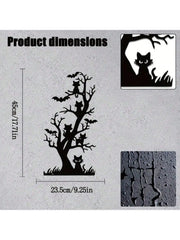 3-Piece Black Metal Tree of Life Wall Art – Wall Hanging Decor Set