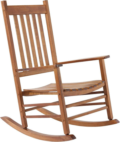 Homfa Wooden Rocking Chair for Porch, Bedroom & Balcony