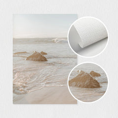 Set of 3 Bohemian Beige Beach Landscape Canvas Wall Art Prints