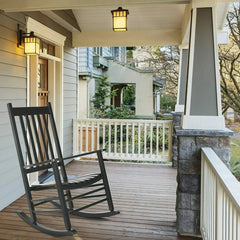Homfa Wooden Rocking Chair for Porch, Bedroom & Balcony