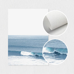 Set of 2 Blue Ocean Wave Canvas Wall Art Prints