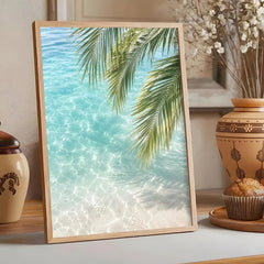 Summer Beach Ocean Canvas Poster – Sea Calligraphy Wall Art