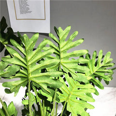 Artificial Palm Monstera Plant 40cm – 23-Head Silk Potted Decor