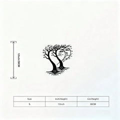 3-Piece Black Metal Tree of Life Wall Art – Wall Hanging Decor Set