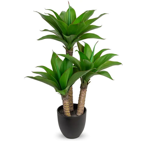 23.7" Artificial Agave Plants – Faux Potted Maguey Houseplant Set