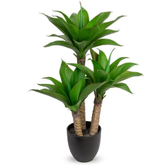 23.7" Artificial Agave Plants – Faux Potted Maguey Houseplant Set