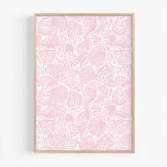 Pink Beach Quote Canvas Wall Art – Summer Coastal Poster Set (1/6pcs)