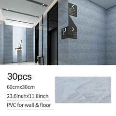 30-Pack Self-Adhesive Marble Tile Wall Stickers – PVC Wall Panels