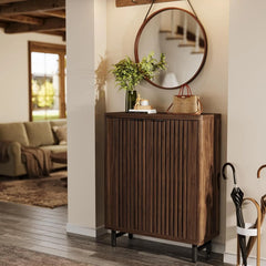 LITTLE TREE 6-Tier Shoe Cabinet with Adjustable Shelves & Doors
