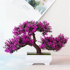 Artificial Bonsai Tree in Pot – Small Fake Plant for Home Decor