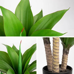 23.7" Artificial Agave Plants – Faux Potted Maguey Houseplant Set