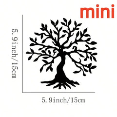 3-Piece Black Metal Tree of Life Wall Art – Wall Hanging Decor Set