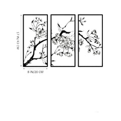 3-Piece Black Metal Tree of Life Wall Art – Wall Hanging Decor Set