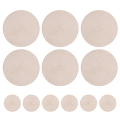 Set of 6 Round Braided Washable Placemats (34cm)