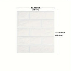 40Pcs Self-Adhesive Waterproof Brick Wallpaper – 38.5×35cm