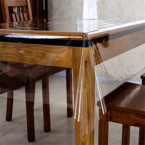 Clear Vinyl Waterproof Tablecloth Protector 150x228cm