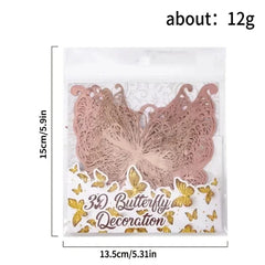 3D Decorative Butterfly Stickers Set (12–240pcs) – DIY Gift & Wall Decor