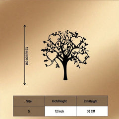 3-Piece Black Metal Tree of Life Wall Art – Wall Hanging Decor Set