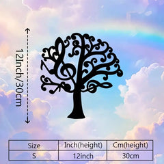 3-Piece Black Metal Tree of Life Wall Art – Wall Hanging Decor Set