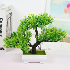 Artificial Bonsai Tree in Pot – Small Fake Plant for Home Decor
