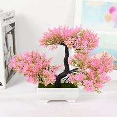 Artificial Bonsai Tree in Pot – Small Fake Plant for Home Decor