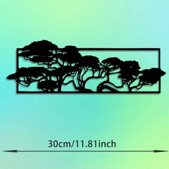 3-Piece Black Metal Tree of Life Wall Art – Wall Hanging Decor Set