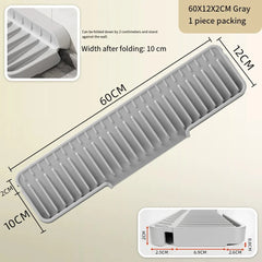 Silicone Kitchen Sink Splash Guard with Soap & Sponge Holder