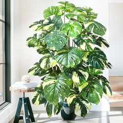 Artificial Philodendron Leaves – Lightweight Indoor Home Decor Plant