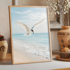 Summer Beach Ocean Canvas Poster – Sea Calligraphy Wall Art