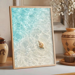 Summer Beach Ocean Canvas Poster – Sea Calligraphy Wall Art