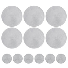 Set of 6 Round Braided Washable Placemats (34cm)