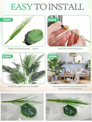 Large Artificial Areca Palm Plant in Pot – Faux Tropical Floor Decor