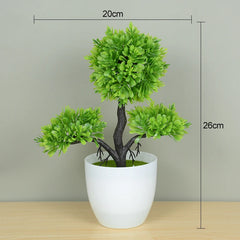 Artificial Bonsai Tree in Pot – Small Fake Plant for Home Decor
