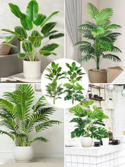Large Artificial Areca Palm Plant in Pot – Faux Tropical Floor Decor