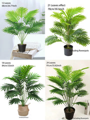 Large Artificial Areca Palm Plant in Pot – Faux Tropical Floor Decor