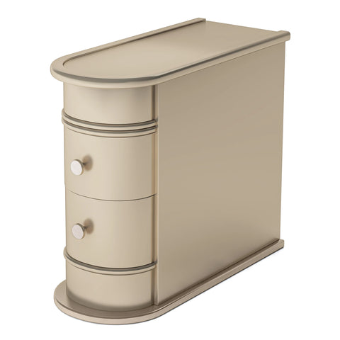 Tribesigns Round Solid Wood End Table with Drawer