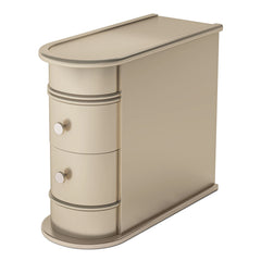 Tribesigns Round Solid Wood End Table with Drawer