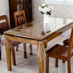 Clear Vinyl Waterproof Tablecloth Protector 150x228cm